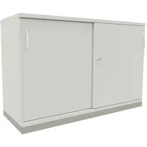 Certeo Fastline Schiebetürenschrank 120 x 44,2 x 78,1 cm grau