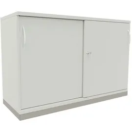 Certeo Fastline Schiebetürenschrank 120 x 44,2 x 78,1 cm grau