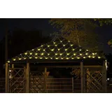 Gartenpirat Lichternetz 3x2 4x2 3x3 m 200 LED Kabel weiß mit Timer