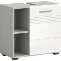 xonox.home Waschbeckenunterschrank Copa ca. 60x56 cm x 56 cm x 32 cm Grau-Weiß