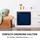 N8WERK Aufbewahrungskorb Filz mit Griff 35 x 25 x 25 cm blau