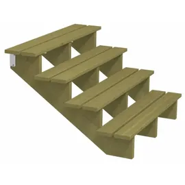 Plus Außentreppe 4 Stufen 120 cm Holz Braun