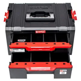 QBRICK SYSTEM Profi Werkzeugkiste mit 2 Schubladen blau 450 x 310 x 244 mm
