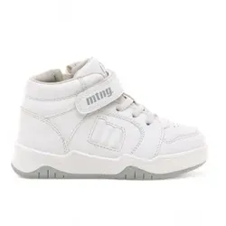 Mustang Kids Unisex für Kinder. 48994V Papst weiße Turnschuhe (29), Wohnung, 1 bis 3 cm, Schnürsenkel, Lässig, Kinderbekleidung
