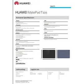 Huawei MatePad T10s 10.1" 64 GB Wi-Fi deepsea blue