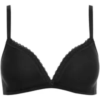 LISCA Triangel-BH LISCA "Triangel BH ohne Bügel Ines", Damen, Gr. 80, Cup A, schwarz, Spitze, Obermaterial: 95% Baumwolle CO. 5% Elasthan EL., BHs Triangel-BH
