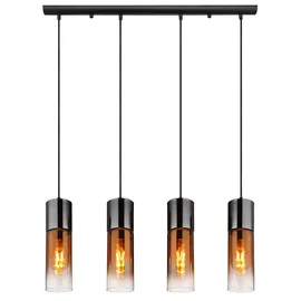 GLOBO Hängeleuchte 4-flg. 156 cm Glas schwarz