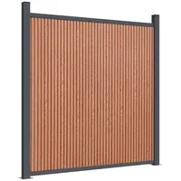 vidaXL Zaunelement mit 2 Pfosten Braun 180x186 cm WPC