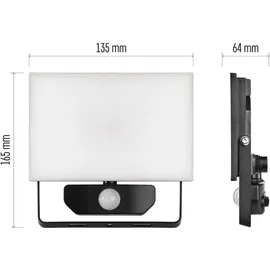 EMOS Tambo mit Bewegungsmelder 20 W 2000 lm schwarz