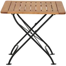 Siena Garden Gartenklapptisch 80 x 80 x 78 cm Schwarz
