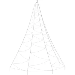 vidaXL Weihnachtsbaum an der Wand mit Metallhaken 260 LED Kaltweiß 3 m