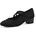 Damen Pumps mit Riemen Kleiner Absatz Vegan Schwarz 37 EU