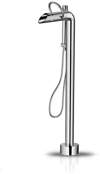 JEE-O Pure Wannenarmatur freistehend mit Umsteller und Handbrause, edelstahl gebürstet, 300-3310 300-3310