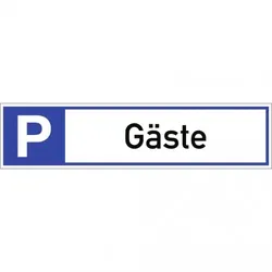 Dreifke® Schild, Parkplatzreservierer Gäste, Alu, 460x110 mm