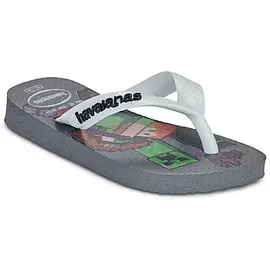 havaianas Kids Minecraft Jungen FlipFlop Steel Grey/White 33 EU