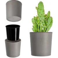 Kadax Blumentopf mit Holzspänen, eleganterübertopf mit Einlage, Topf, Gartenschale,