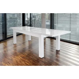 SalesFever Esstisch 180 x 75 x 90 cm hochglanz lackiert weiß