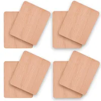 Syntrox Universal Untersetzer 8 Stück Holz Braun