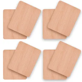 Syntrox Universal Untersetzer 8 Stück Holz Braun