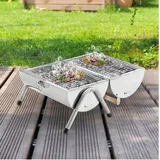 Haushalt International Edelstahl Picknick Grill Tischgrill Klappgrill