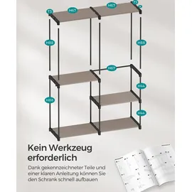 Songmics Garderobenständer offen 138 x 43 x 182 cm Braun
