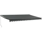 vidaXL Einziehbar Markise 500 x 300 cm anthrazit 3154465