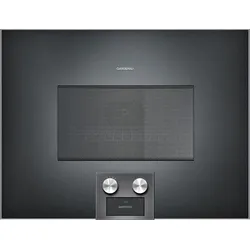 Gaggenau BM455100 - Serie 400, Mikrowellen-Backofen, Türanschlag: links, Gaggenau Anthrazit, 60 x 45 cm, 5 Jahre Garantie!