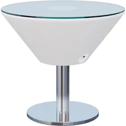 LED Club Tisch | Ø:H 60 x 80 cm | RGB | Akku | Beleuchteter Club Tisch