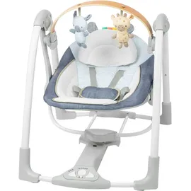 Ingenuity Babywippe »Swing 'n Go Portable SwingTM - Chambray«, bis 9 kg, mit Melodien und Geräuschen, blau