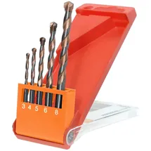 KWB HSS Mehrzweckbohrer 5-teilig 3 mm, 4 mm, 5 mm, 6 mm, 8 mm