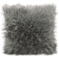 CELINATEX Cuddly Dekokissen 45 x 45 cm grau Langhaar