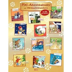 Pixi Adventskalender GOLD 2024 - Adventskalender mit 24 Weihnachts-Klassikern
