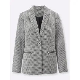 CREATION L Blazer in ecru-schwarz-gemustert | Gr.: 46