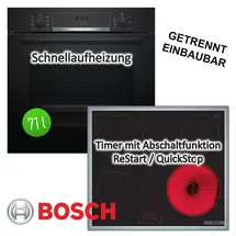 Bosch Herdset 71L + Glaskeramikkochfeld 60cm