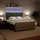 vidaXL Boxspringbett mit Matratze Hellgrau 180x200 cm Samt