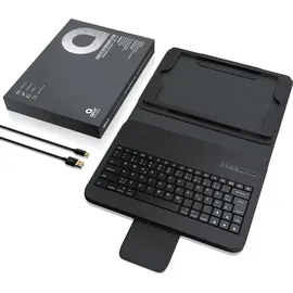 Aplic Tablet Bluetooth Tastatur mit Kunststoffcase für Apple iPad 9.7" Funktionstasten / QWERTZ - Schwarz