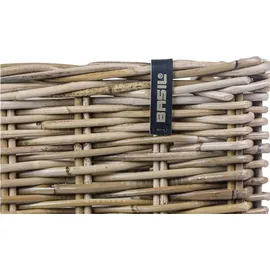 Basil DAX S Rattan Fahrradkorb grau