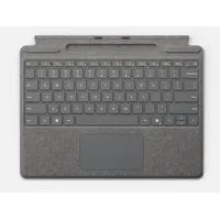 Microsoft Surface Pro Keyboard mit Stiftaufbewahrung, Platin, DE (8XA-00242)