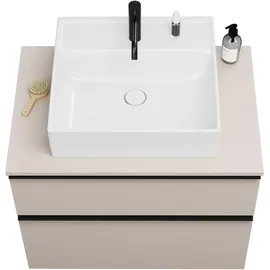Burgbad Waschtischunterschrank 2 Schubladen 80 x 55 x 0 cm Lichtgrau Matt