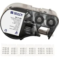 Brady Brady, Etiketten, M4-11-498, wiederablösbares Vinylgewebe, Schwarz auf weiss,