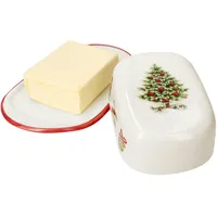 Mambocat Maestro Natale Weihnachten Butterdose mit Deckel aus Keramik