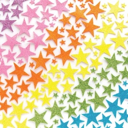 Glitzer Stern Aufkleber in Pastellfarben  (pro Set 200) Bastelbedarf Verzierung & Dekorationen