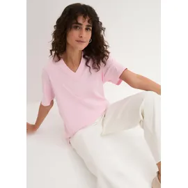 bonprix Longshirt (5er-Pack), rosa, Gr.56/58 (3XL), Bequemes weites Long-Shirt, nicht meliert: 100% Baumwolle