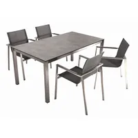 Garden Pleasure Sienna grau, silber Kunststoff, Metall, 5-teilig