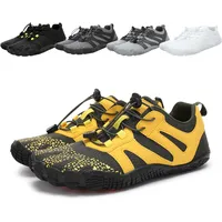 AONETIGER Barfußschuhe Damen Herren Traillaufschuhe Breiter Zehenbox Fitnessschuhe Outdoor Minimalistische Schuhe Schnell Trocknend (Gelb/39EU) - 39 EU