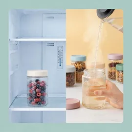 Relaxdays Frischhaltedose transparent 1,04 l 18-teiliges Set