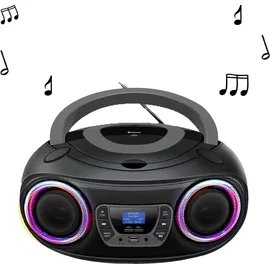 Denver TDB-212GR DAB+, Boombox mit DAB+/FM-Radio, Bluetooth-Funktion,Grey