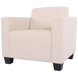 Mendler Modular Sessel Loungesessel Lyon, Kunstleder ~ creme