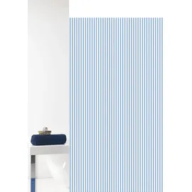 GRUND Duschvorhang 180 x 200 cm blau, weiß gestreift