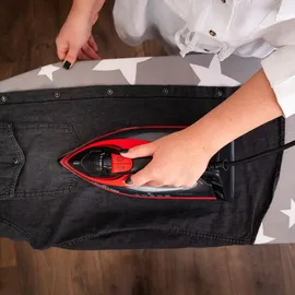 Lehmann Bügeleisen Dampfbügeleisen Keramikfuß 3000W Calc-Clean-Funktion 9in1 | hohe Dampfleistung | geringes Gewicht | Schwarz